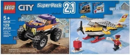 Lego City 60250 51 (66636) 2 En 1 Monster Truck & Mail Plane