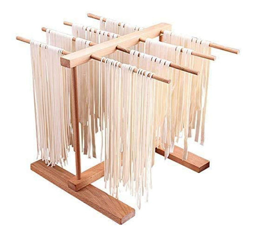 Haokung - Soporte Plegable Para Fideos De Madera De Haya Nat