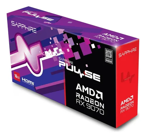 Placa De Video Sapphire Amd Radeon Rx 9070 Pulse 16gb Gddr6