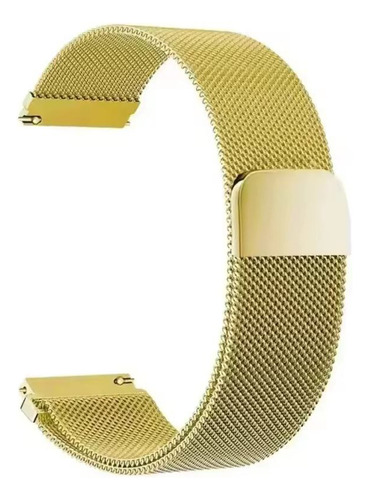Malla De 20mm Metalica Para Amazfit Bip 3 Gts 2 3 4 Mini Garmin 55 158 245 645 Colmi P8 V23 C60 P61 P8 Plus T98 Samsung Watch 3 4 5 6 7 Generica Marca Miaband Color Dorado