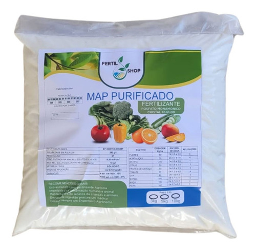 Fertilizante Map Purificado Fosfato Monoamonico 12-61-00 3kg