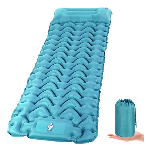 Colchón Inflable Empalmable Ligero Acampar+almohada+3parches