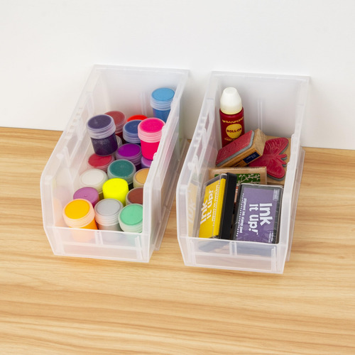 Bins De Almacenamiento Apilables Plásticos Transparentes Pac