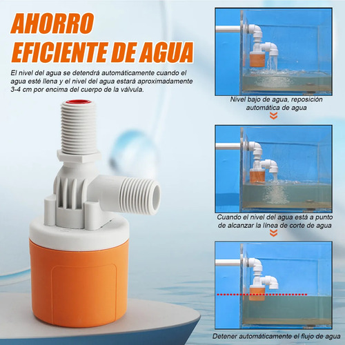 2 Válvula Control Automática Agua Nivel Bola Flotante Tinaco
