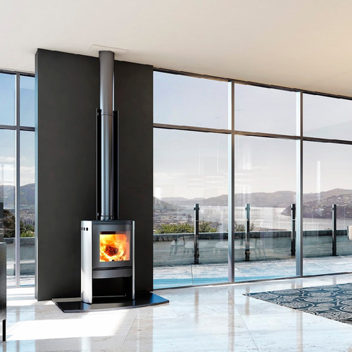 Calefactor A Leña Bosca, Spirit 380 Inox - Alto Rendimiento