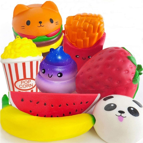 Kit 5 Fidget Toys Anti Stress Ball Bola Squishy Mpfestaecia Cor C