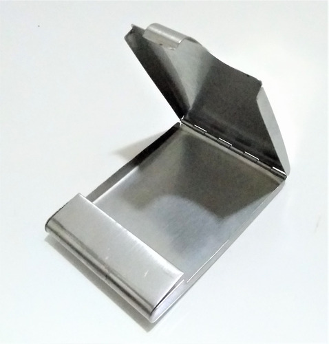Imagen 4 de 8 de Cigarrera Portacigarros Cartera Bolsillo En Acero Inoxidable