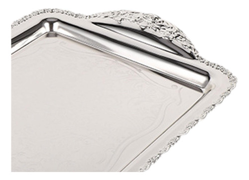 Bandeja Para Servir, Plato Rectangular, Fácil Medio Plata