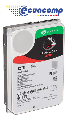 Disco Duro 12tb Seagate Ironwolf Sata 3.5'' Red Nas 24/7 New