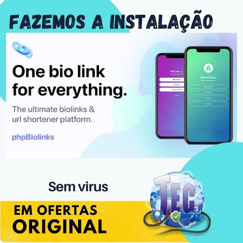 Imagem 1 de 2 de Script Bio Link Para Insta Mais Atualizado