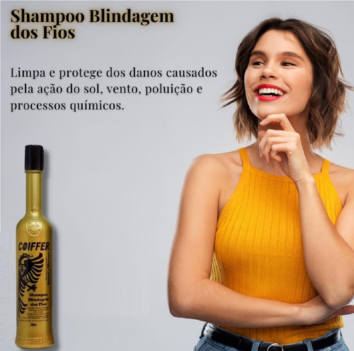 Shampoo Blindagem Blotoxi Coiffer 300ml Liso Perfeito (2x)