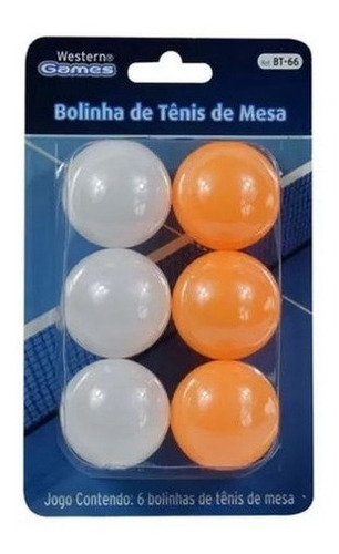 Jogo Com 6 Bolinhas Tênis De Mesa