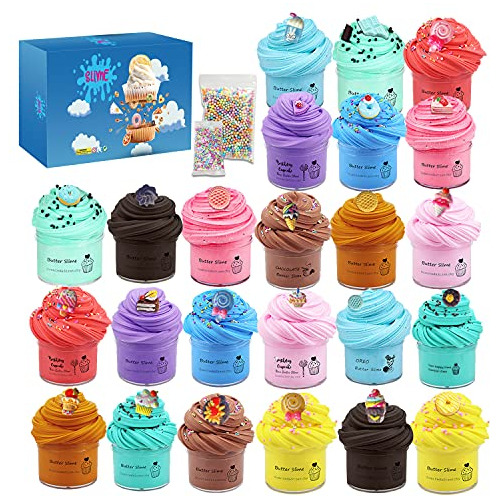 Paquete De 24 Mini Latas Slime Butter Slime Macaroon Co...