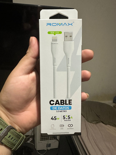 Pack X4 Cables Romax 45w 1metro Usba A Lightning (iPhone)