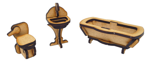 Set De Muebles Para Casita De Muñecas.