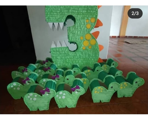 Piñata Número 3 De Dinosaurios