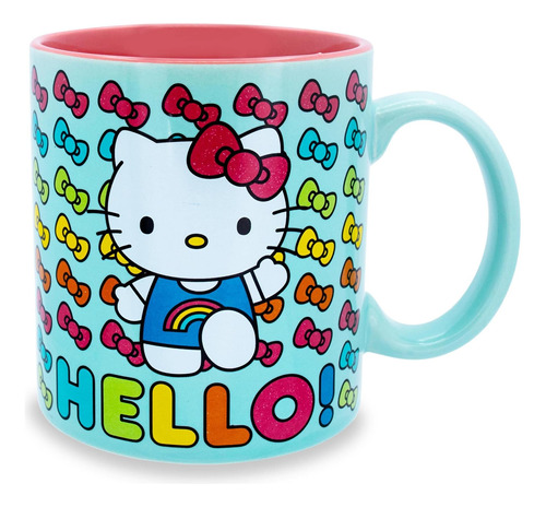 Sanrio Hello Kitty Hello Rainbows Taza De Cerámica | Taza De
