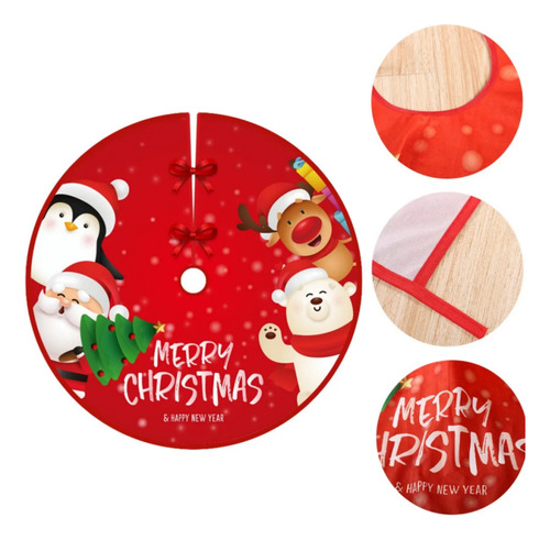 Falda De Árbol De Navidad De 90 Cm, Decoración Navideña