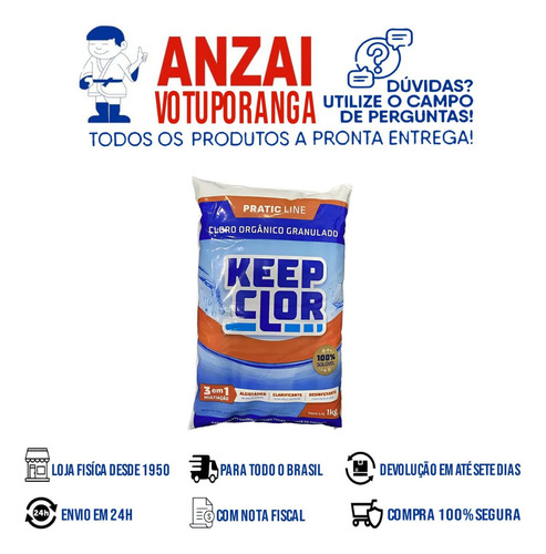 Kit Com 4 Keepclor Dicl 40% Pratic Line Saco 1kg