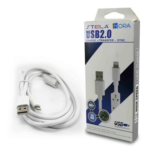 Cable Carga Y Datos Compatible iPhone Lightning 1.5m 1hora