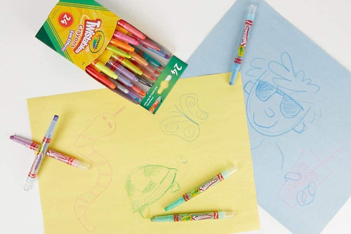 Crayola Crayones Mini Twistable Con Efectos Especiales, 24 U