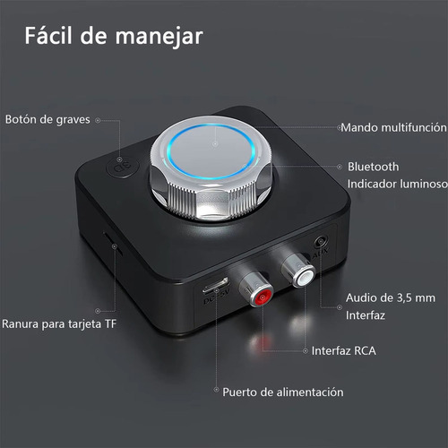 Receptor Audio Estéreo Bluetooth 5.0 3d C/toma Aux De 3.5mm