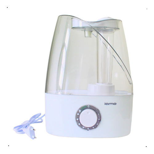 Humidificador de aire ultrasónico Iamo Bivolt, 4,5 l, 25 W, 14 horas, color transparente