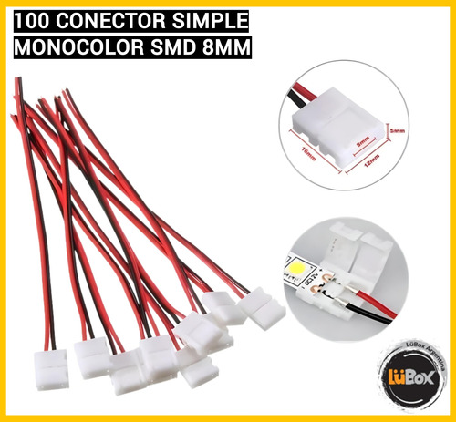 Conector Simple Para Tira Led 2835/3528/5050/5630 X 100 Uni.