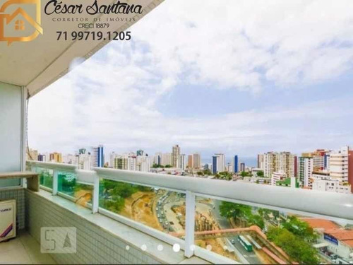 Imagem 2 de 19 de Alugo Apartamento Nascente Mobiliado 1/4 Varanda Gourmet Vista Mar - Itaigara