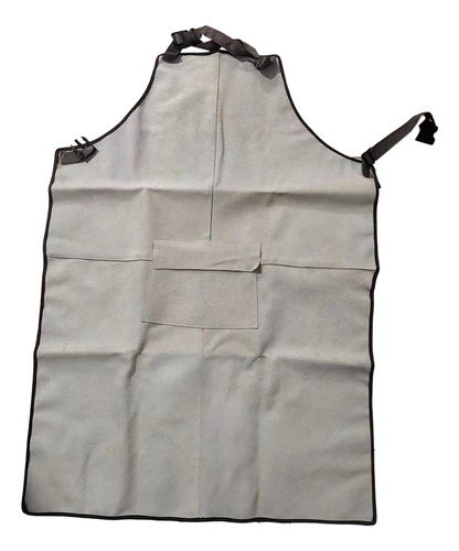 Delantal De Soldadura Resistente Con Bolsillo 60cmx90cm Gris