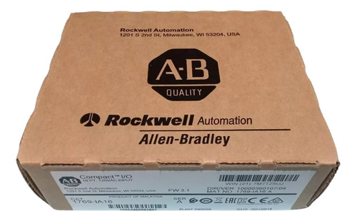 Allen Bradley Tarjeta Entradas 1769-ia16 Compactlogix 