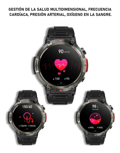 Reloj Inteligente S100 Para Hombre, Reloj Deportivo Con Led