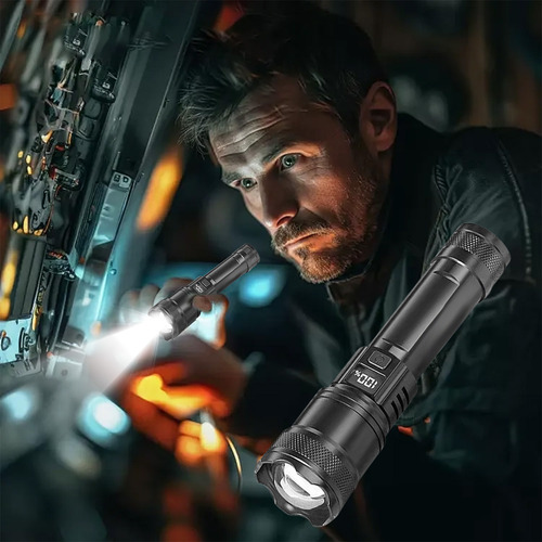 Lanterna De Foco Telescópico Q P50 Usb Recarregável Flas 900