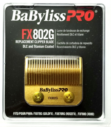 Navaja Babyliss Dorada Para Maquina Gold Fx Y Otras