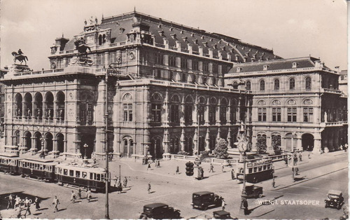 Austria Antigua Postal De La Opera Estatal De Viena Wien