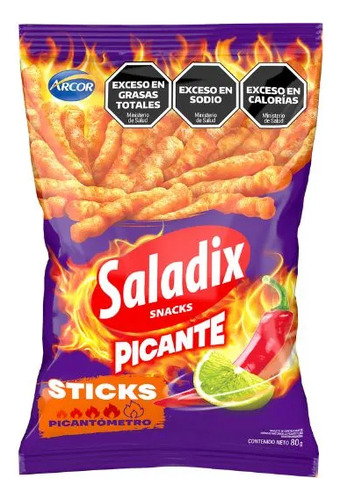 Saladix Picante Sticks X80g - Arcor Oficial