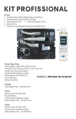 Imagem 2 de 4 de Kit Acadêmico Nsk Pro Pap Su Fx B2 Kit
