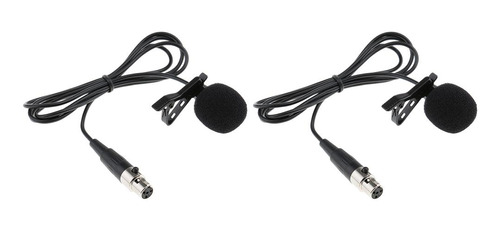 De 2 - Micrófono De Solapa De Solapa Con Cable Y Clip De 4