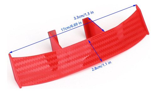 Ga1. Alerón Automático Universal Mini Spoiler Wing Red