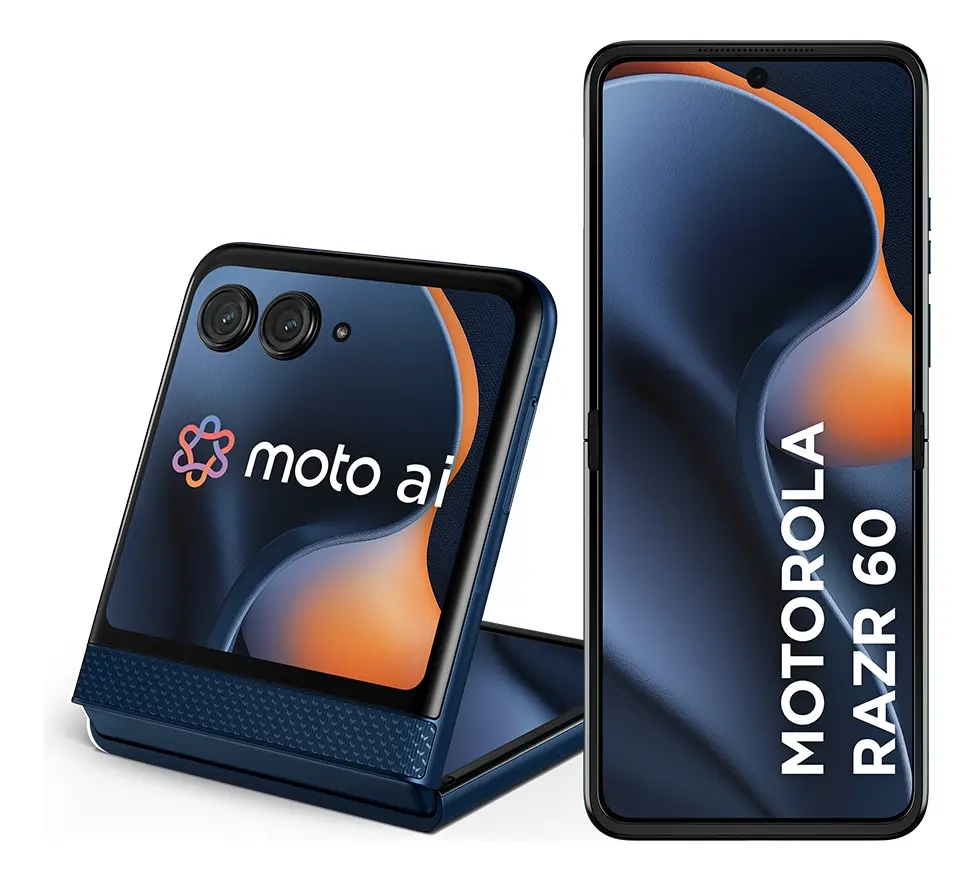 Smartphone Motorola Razr 60 - 256gb 12gb Ram+12gb Ram Boost, Tela Dobrável 6,9 Poled E Externa 3,6 Moto Ai Camera Ip48 - Azul Marinho