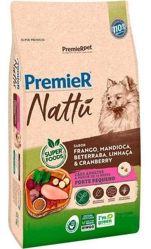 Imagem 1 de 1 de Ração Premier Natu Adulto Raças Pequenas Mandioca 2,5kg