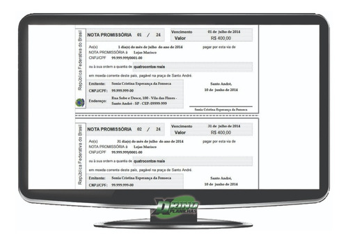 Planilha Notas Promissórias