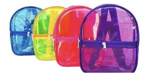 Dulcero Mochila Colores Neón Día Del Niño Cumpleaños 24pz