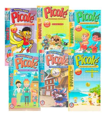 Kit 3 Revista Infantil Picolé Vamos Brincar Passatempos Colorir