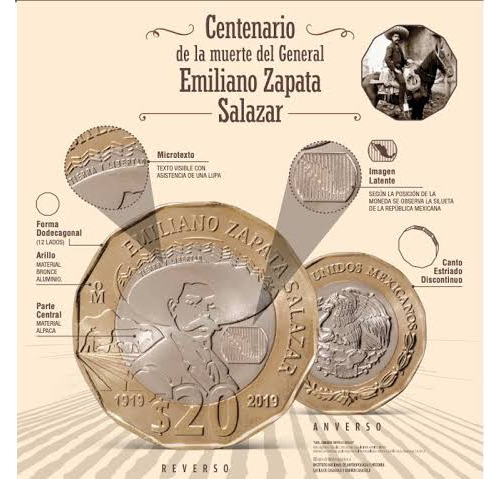 Moneda De 20 Pesos, Emiliano Zapata Salazar, Escasa