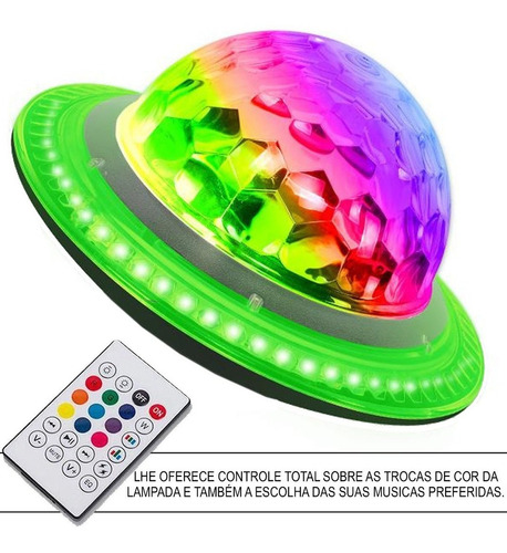 Imagem 4 de 5 de Lâmpada Luz De Festa De Led Colorida Com Som Bluetooth E27