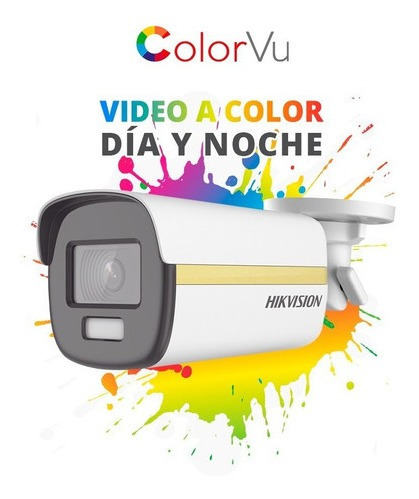Camara 8mpx Imagen A Color Exterior Ip67 Metal Hikvision