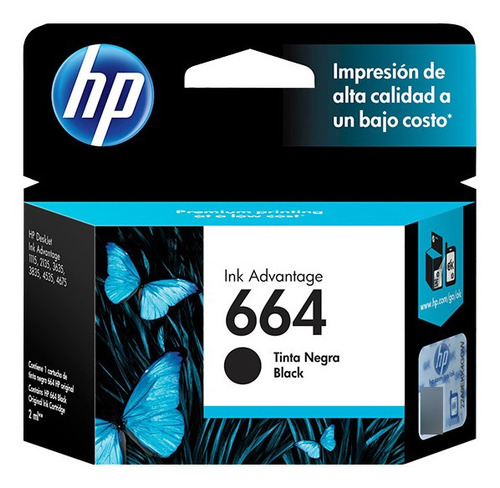 Tinta Hp 664 F6v29al - Negro