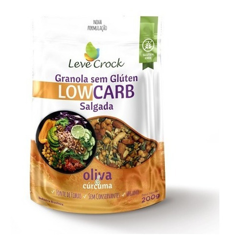 Imagem 1 de 1 de Granola Low Carb Salgada Oliva E Cúrcuma - 200g Kit C 12 Un