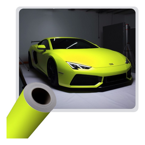 Vinil Para Envoltura De Vehículos Full Wrap Mate Yellow Lime